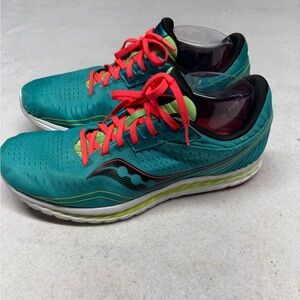 Saucony Men’s Kinvara 11 Mutant Blue/Coral Running Shoes Sneakers Size 10 US